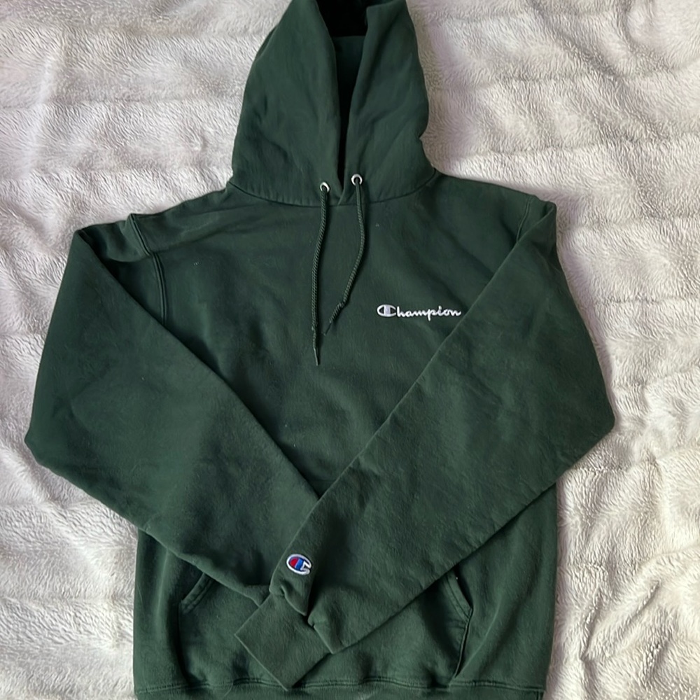 forest green champion hoodie